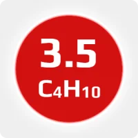 Бутан (C4H10) 3.5 (99,95%) в баллоне 12л (6кг) соединение W21,8х1/14'' LH (DIN 1) (с баллоном)