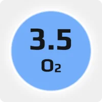 Кислород (О2) 3.5 (99,95%) лазерный в баллоне 10л 150 бар, соединение  G 3/4 (DIN 9)