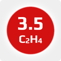 Этилен  (C2H4) 3.5 (99,95%) в баллоне 10л. 2,7 кг., соединение W21,8х1/14'' LH (DIN 1)